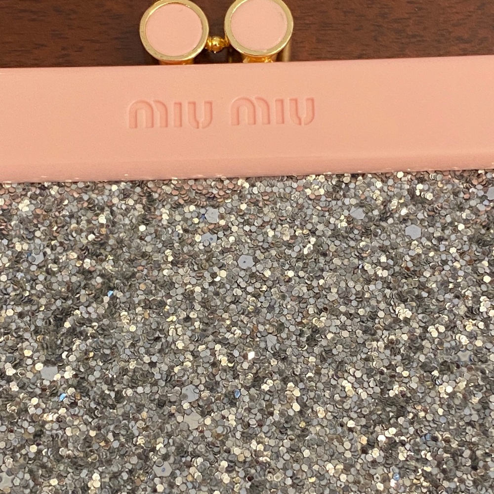 MIU MIU GLITTER POUCH - Picture 4 of 7